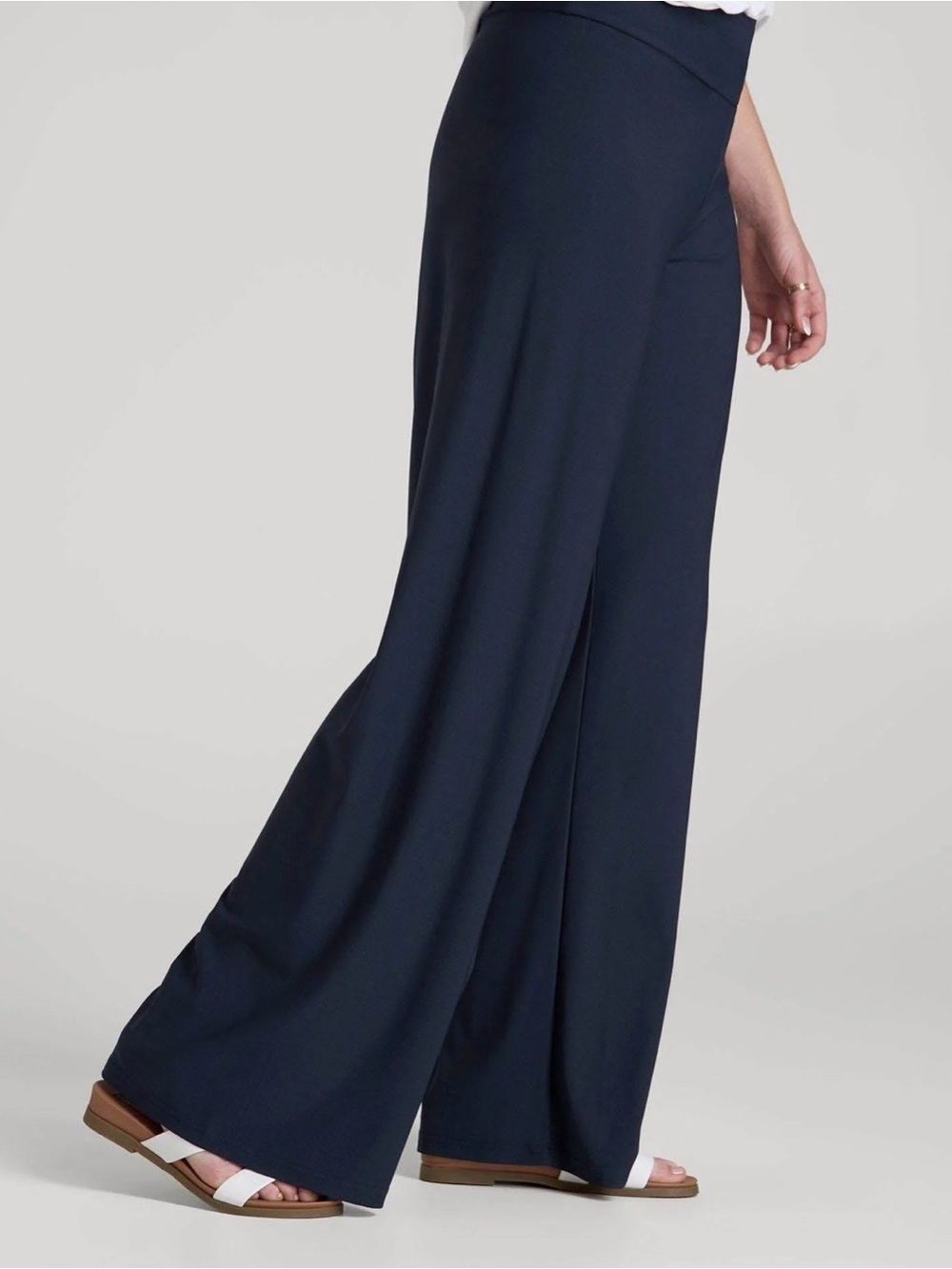 NWT American Tall Pull-On Breezy Wide-Leg Pants in Navy Size XL Tall (16-18) - Picture 4 of 8